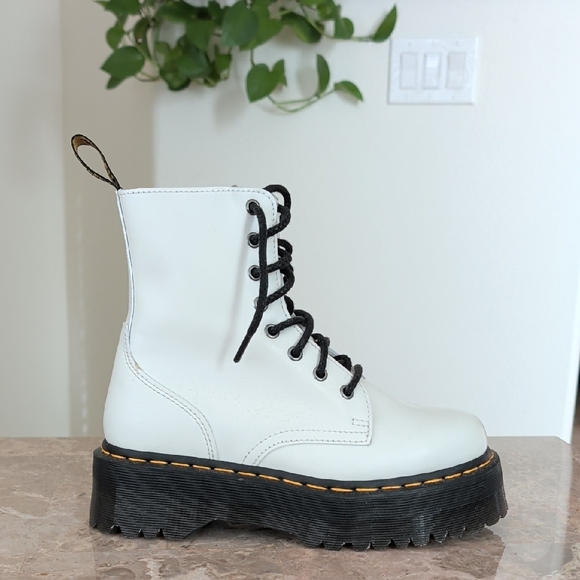 Dr. Martens White Combat Boots - Picture 8 of 10